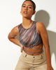 Afbeelding van Cleo Crop Top in Ripple Chocolade