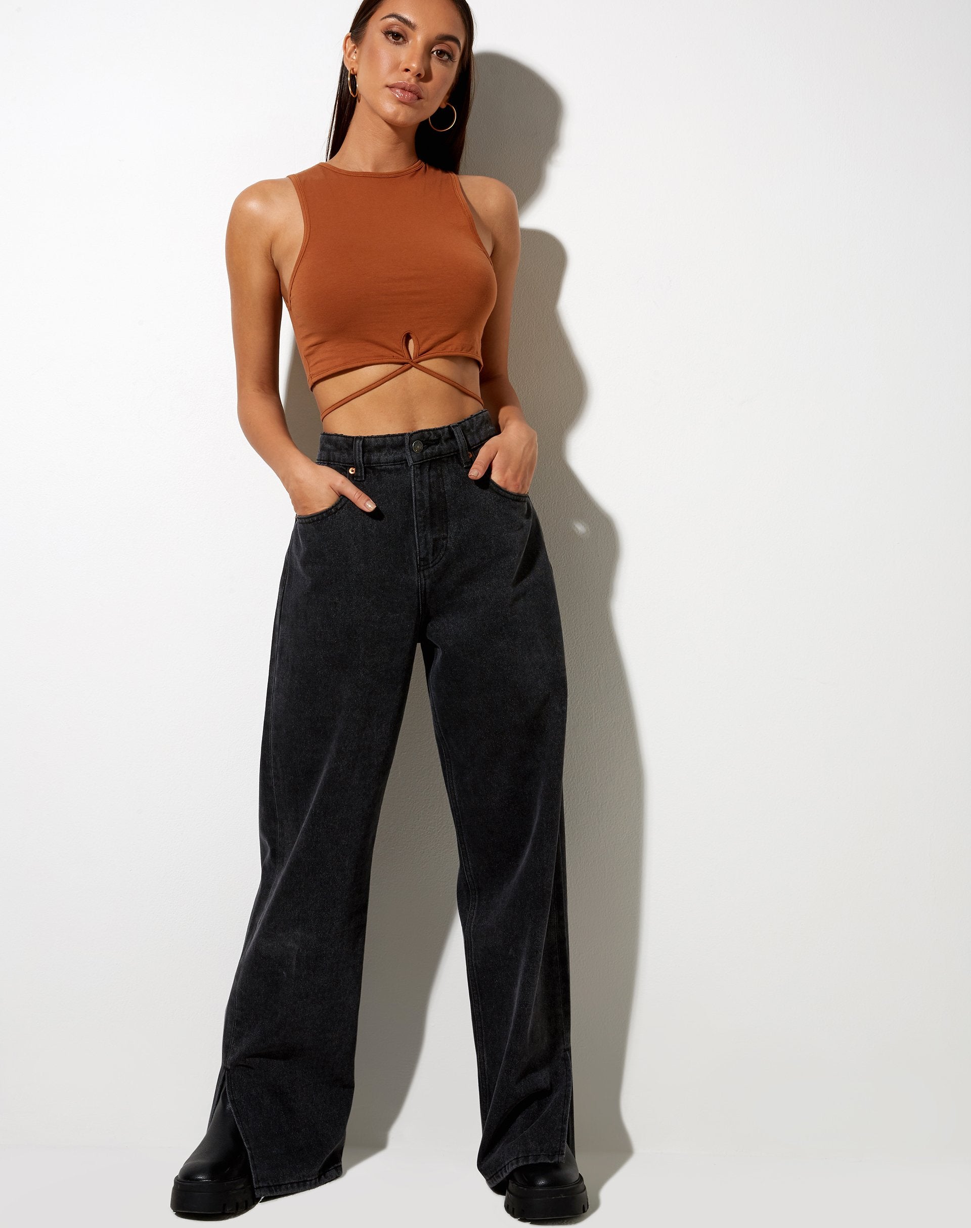 Afbeelding van Clias Crop Top in Bombay Bruin