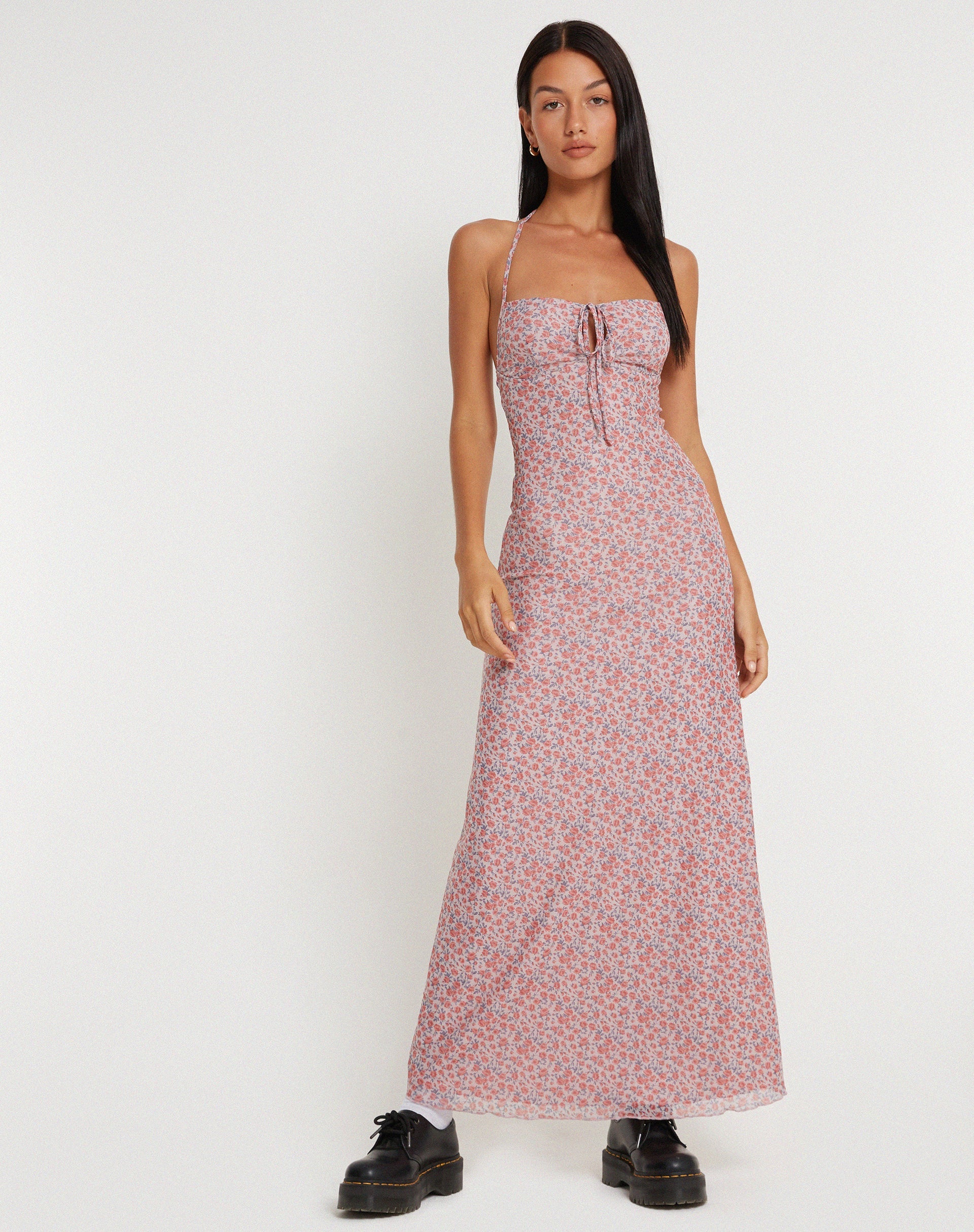 Afbeelding van Clovita Maxi Dress in Lenteroze Stoffig Roze