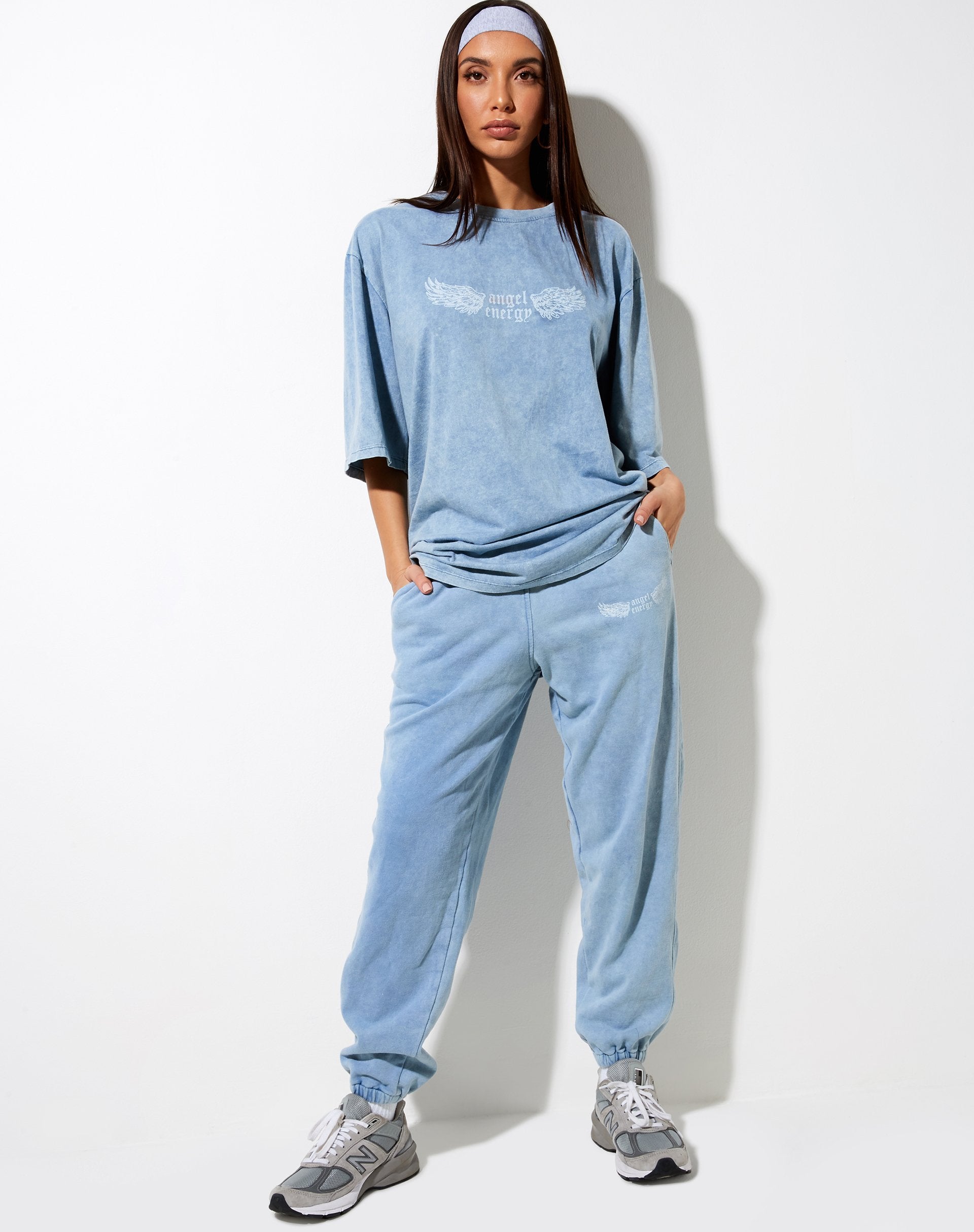 Afbeelding van Cocoon T-shirt in gewassen blauw Angel Energy Wings
