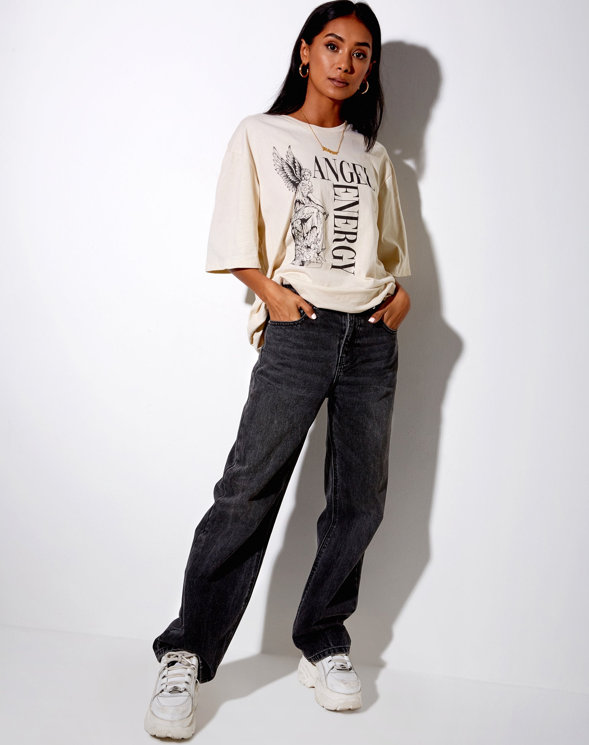 Afbeelding van Cocoon Tee in Stone Angel Energy
