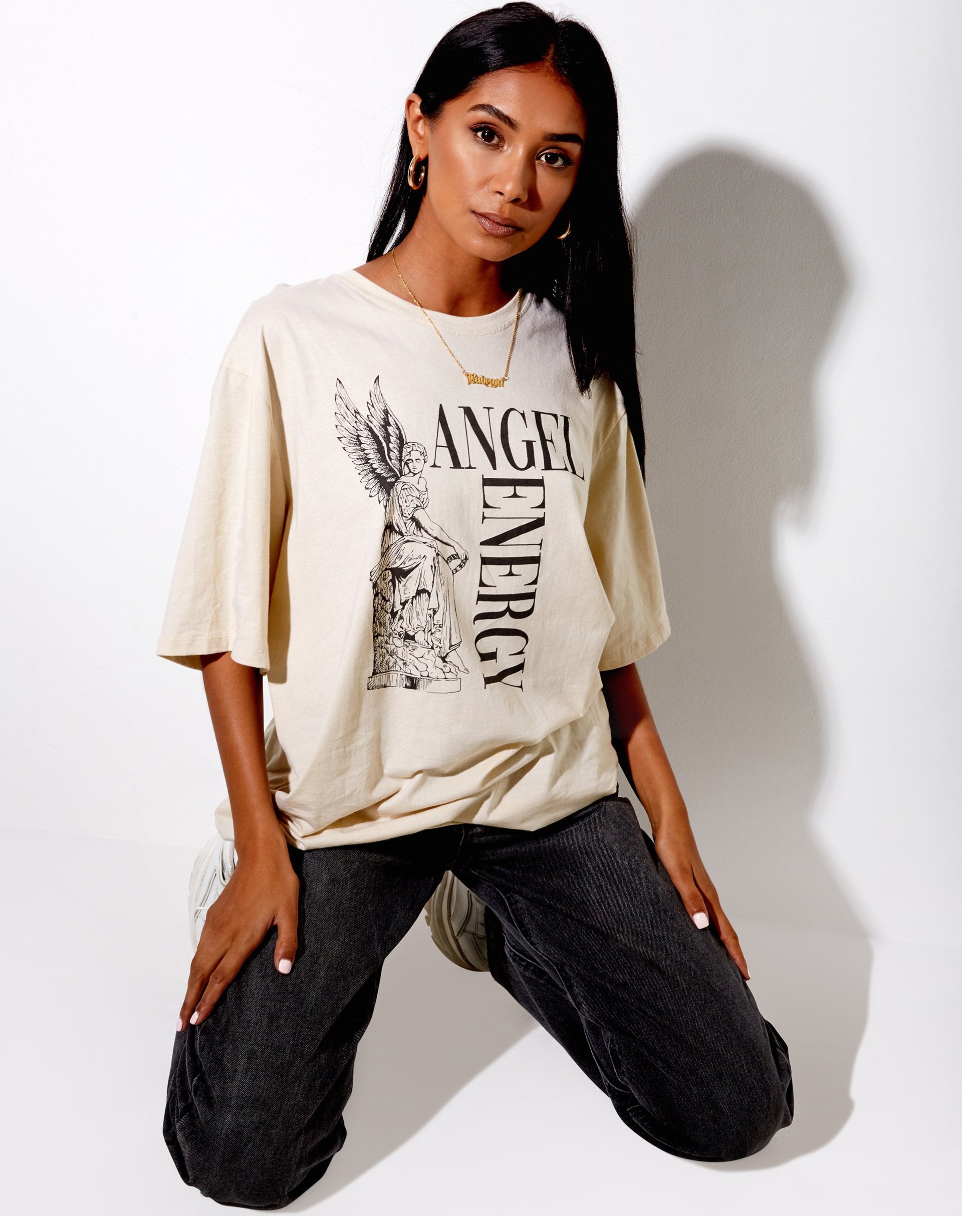 Afbeelding van Cocoon Tee in Stone Angel Energy