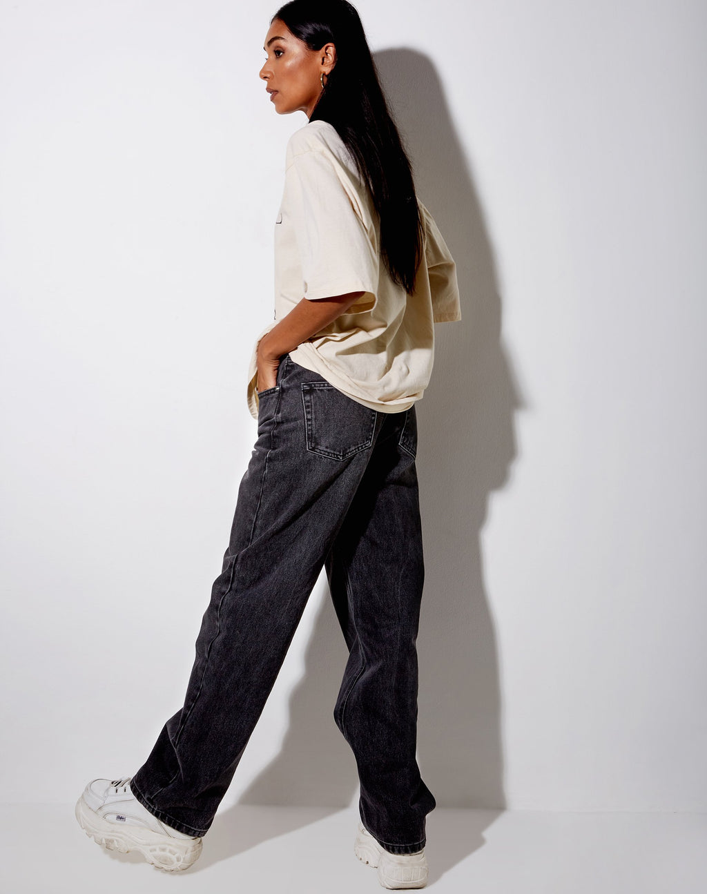 Cocoon T-shirt in steen 'Angel Energy