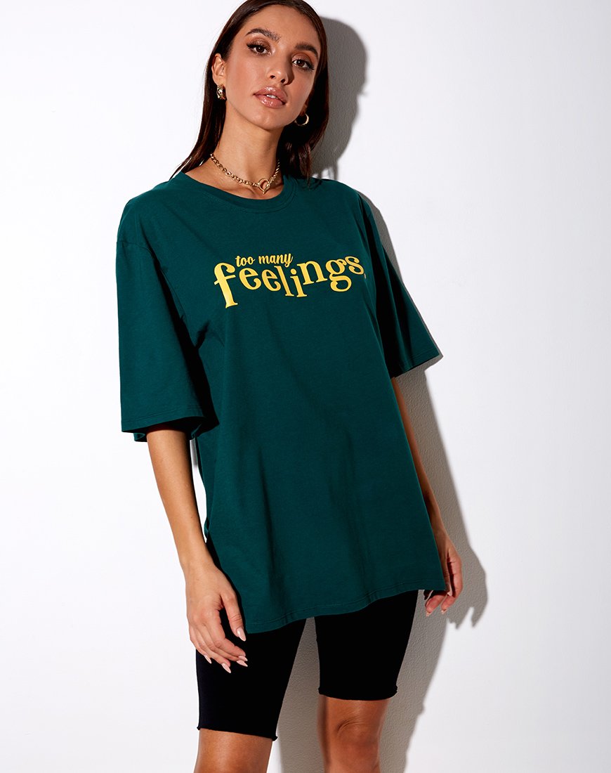 Cocoon Tee in Flesgroen "Te veel gevoelens