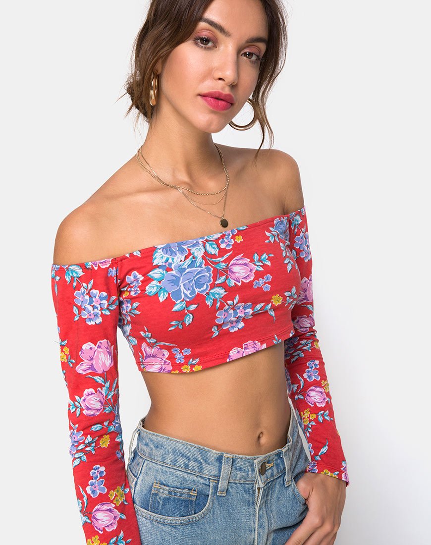 Afbeelding van Coga Crop Top in Vintage Fleur