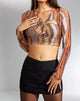 Afbeelding van MOTEL X IRIS Cora Crop Top in aardetinten