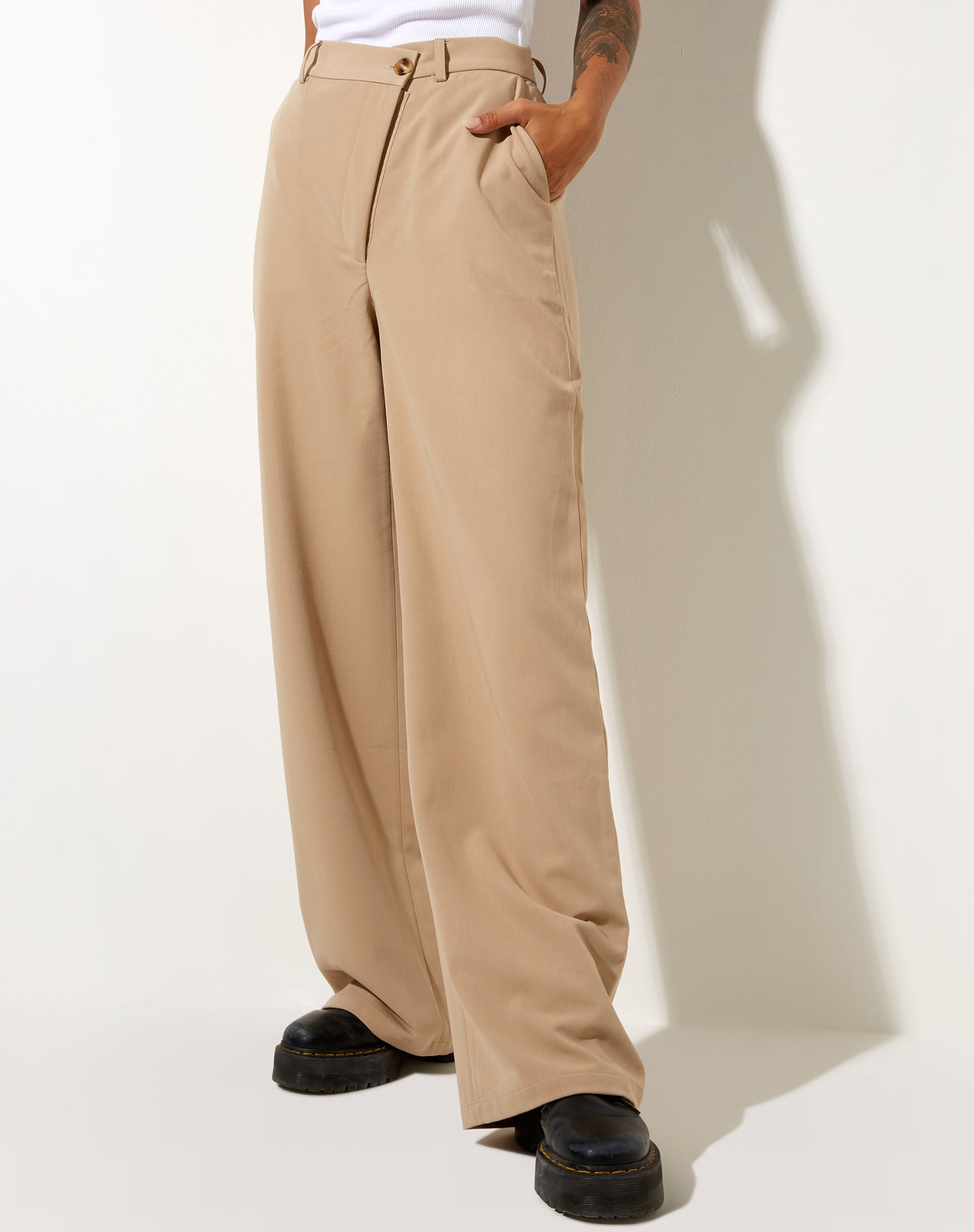 Afbeelding van Corby broek in kleermakerszit Tan