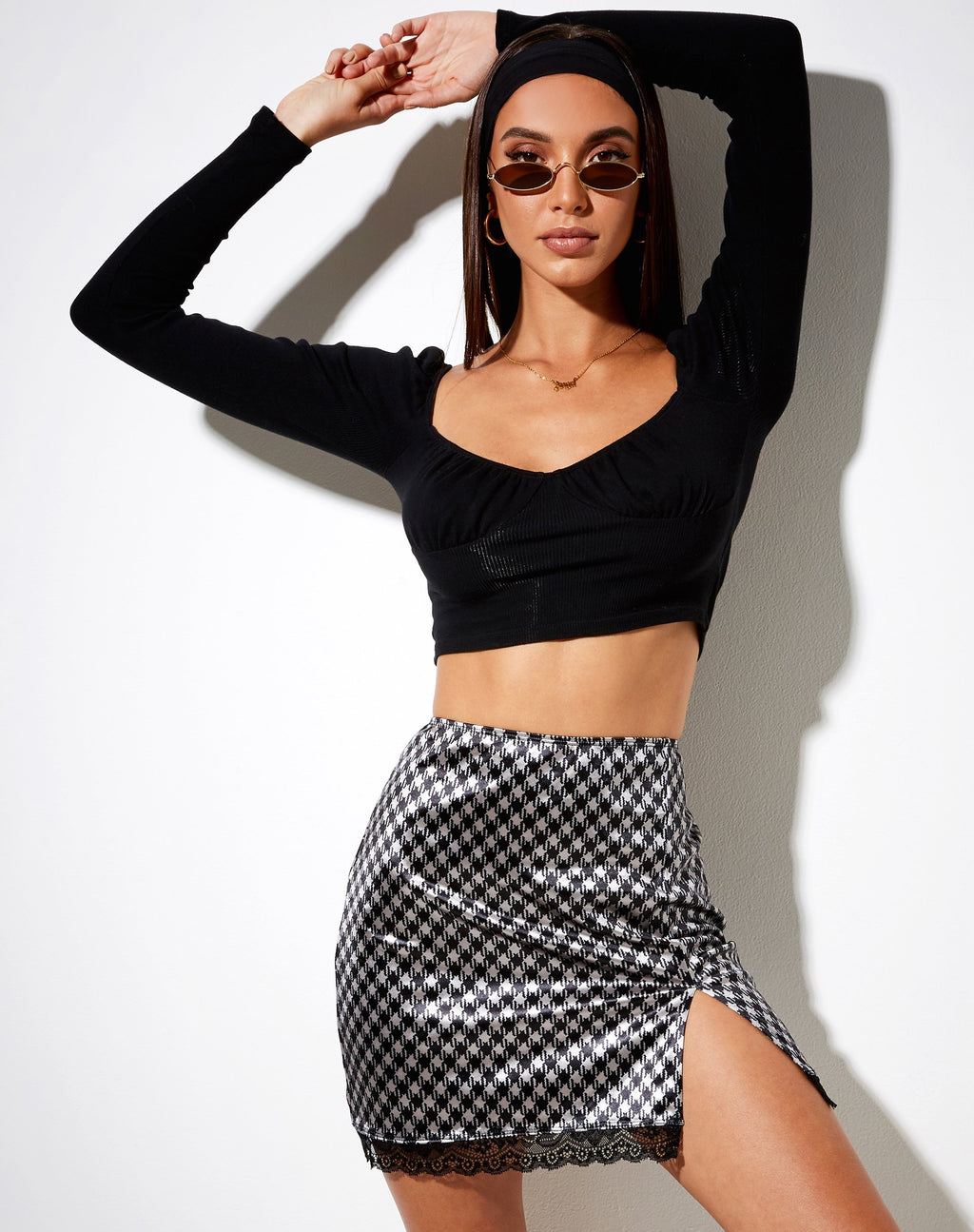 Corla minirok in diagonale dogtooth