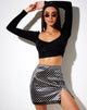 Afbeelding van Corla minirok in diagonaal Dogtooth