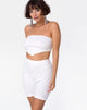Afbeelding van Bike Short in Mini Rib Wit