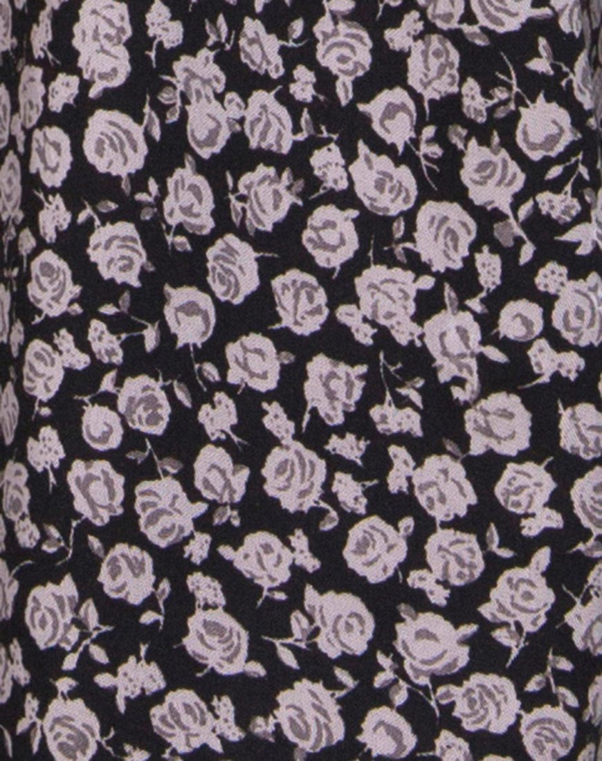 Afbeelding van Crosena Swing Dress in Ditsy Rose Zwart