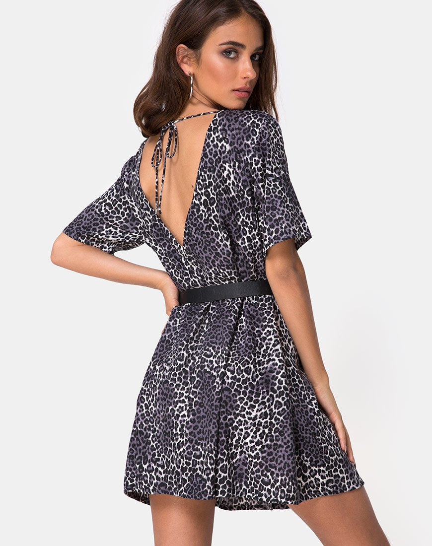 Afbeelding van Crosena Swing Dress in Rar Leopard Grey