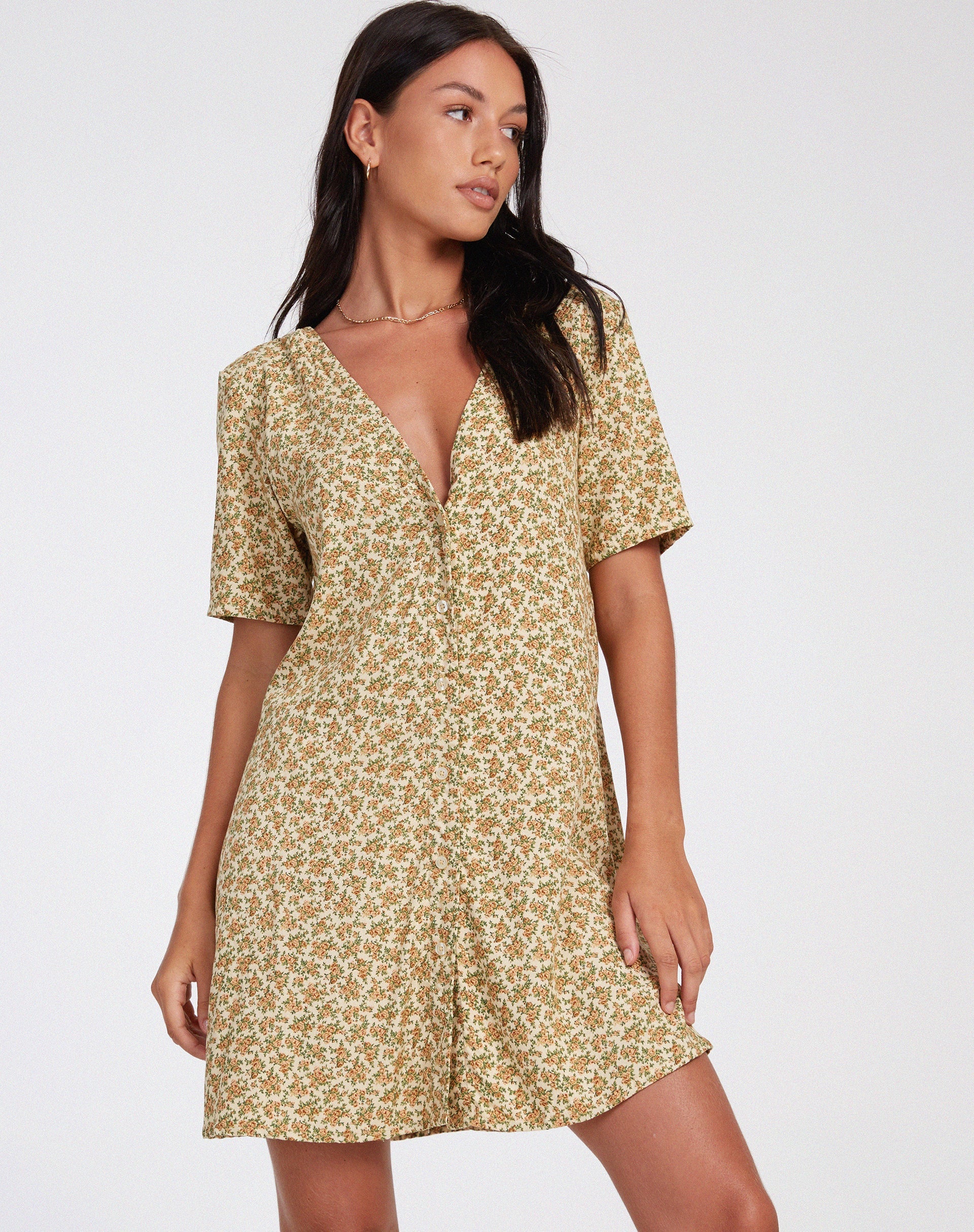 Afbeelding van Crosena Mini Dress in Washed Ditsy
