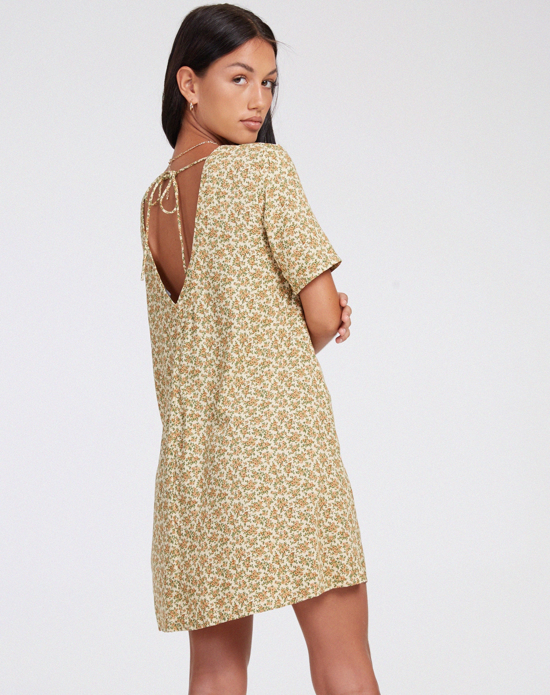 Afbeelding van Crosena Mini Dress in Washed Ditsy