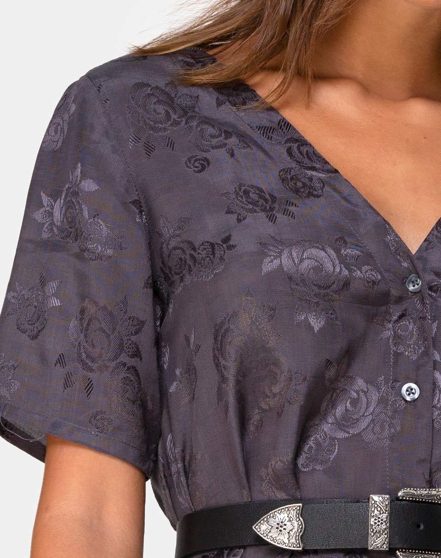 Afbeelding van Crosena Swing Dress in Satin Rose Grey