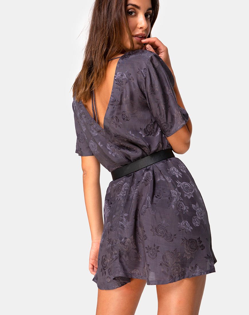 Afbeelding van Crosena Swing Dress in Satin Rose Grey