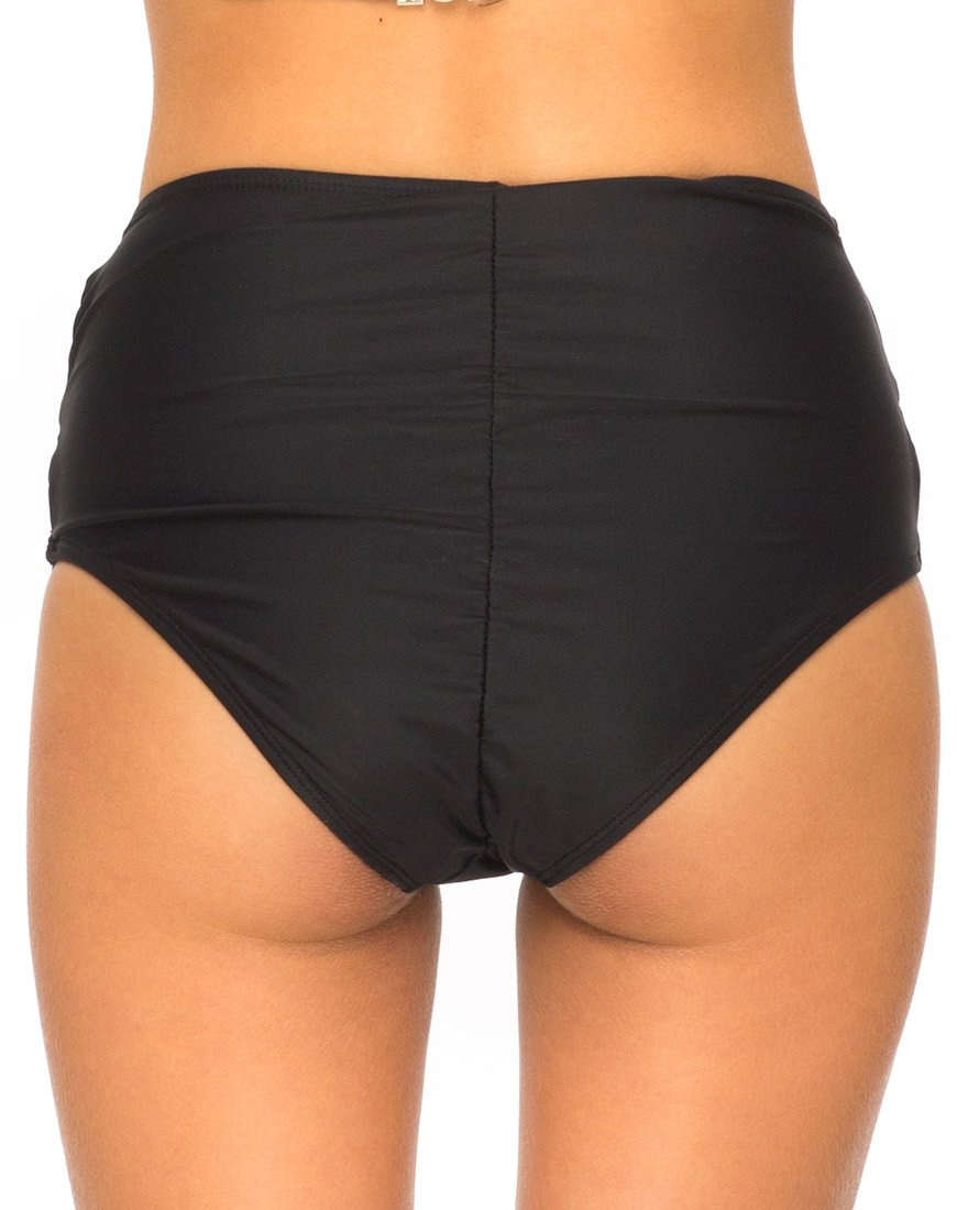 Afbeelding van Crystal Cut Out Bikinibroekje in Zwart