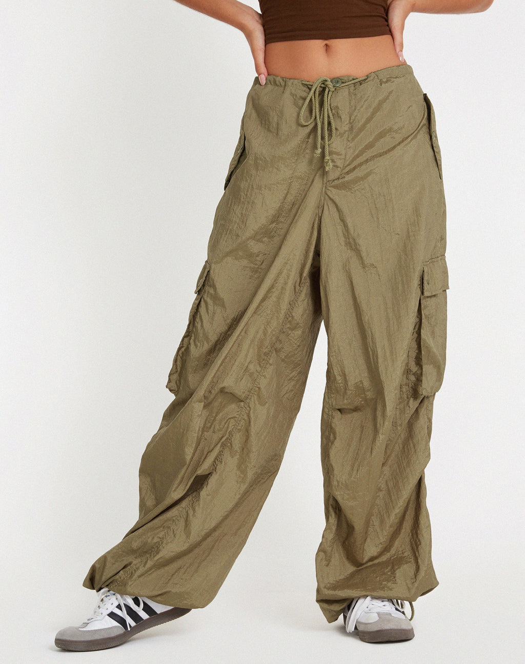 Cuties Broek met Wijde Pijpen in Zilvergoud