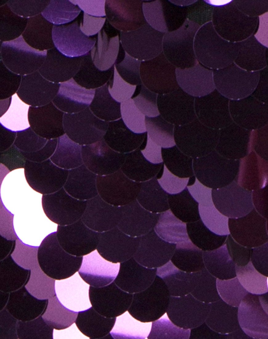 Afbeelding van Weaver minirok in Plum Disc Sequin