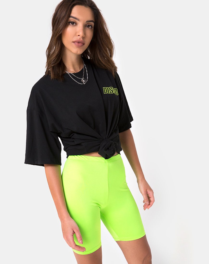 Fietsshort in Fluogroen