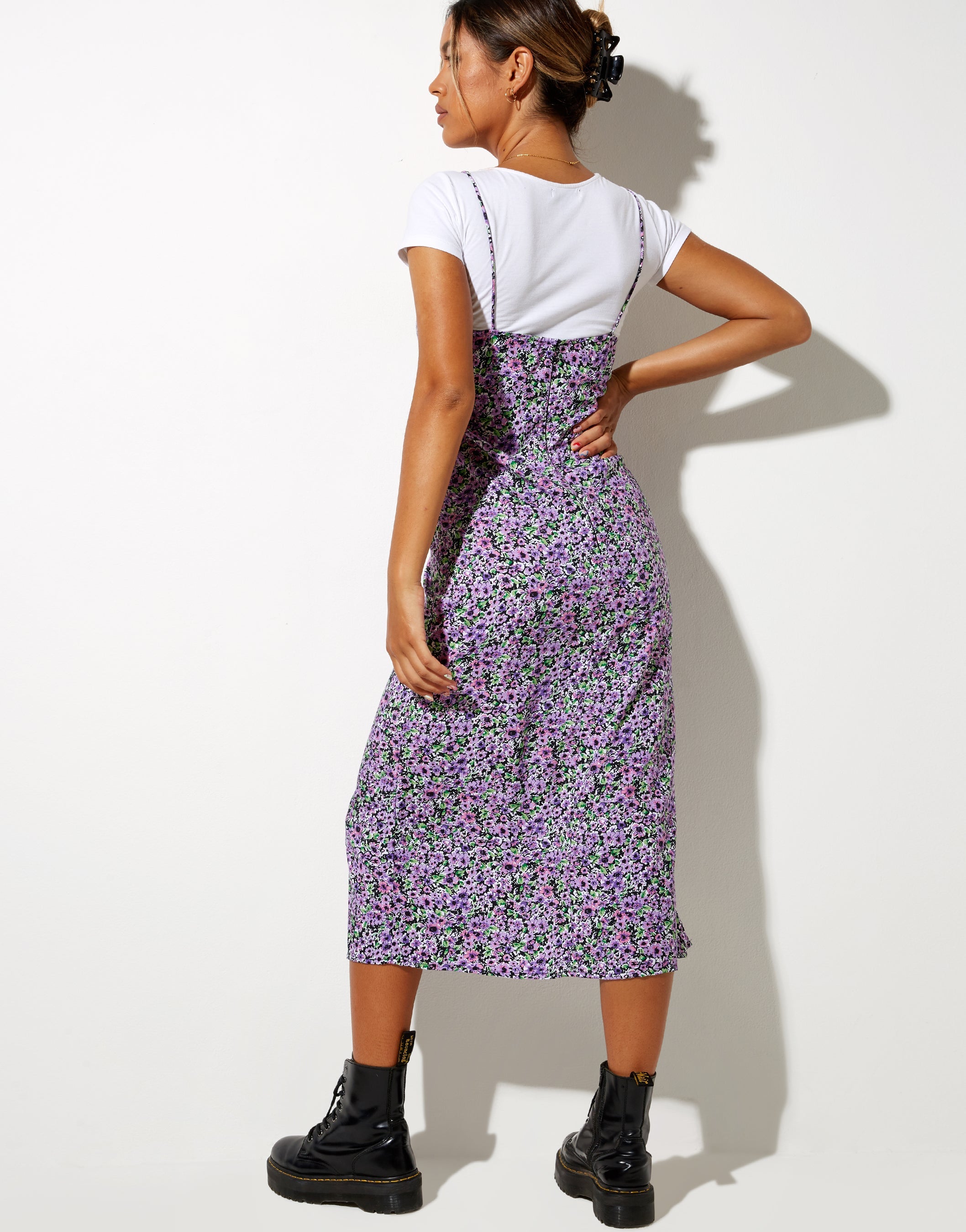 Afbeelding van Cypress Midi Dress in Lila Bloesem