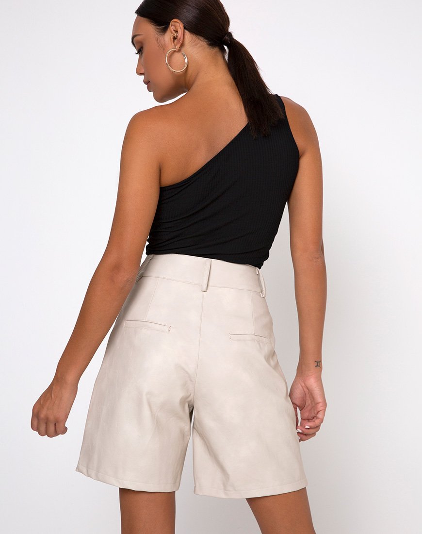 Afbeelding van Dab Highwaisted Short in Pu Stone