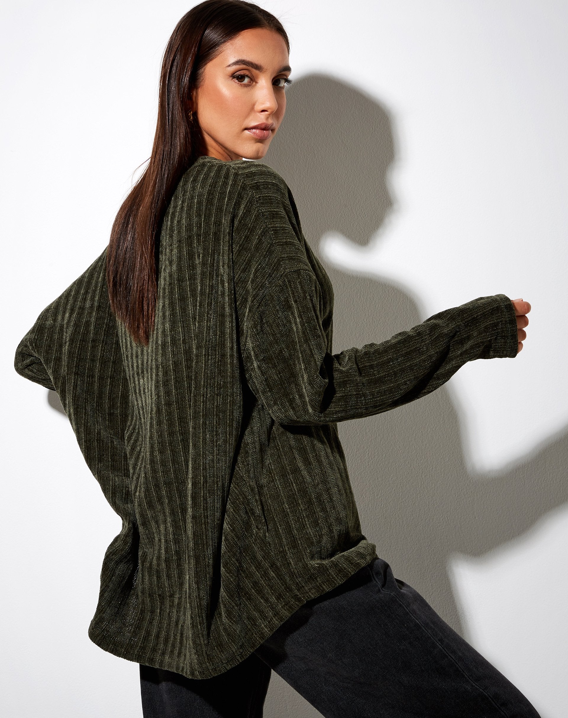 Afbeelding van Pap Trui in Chenille Khaki