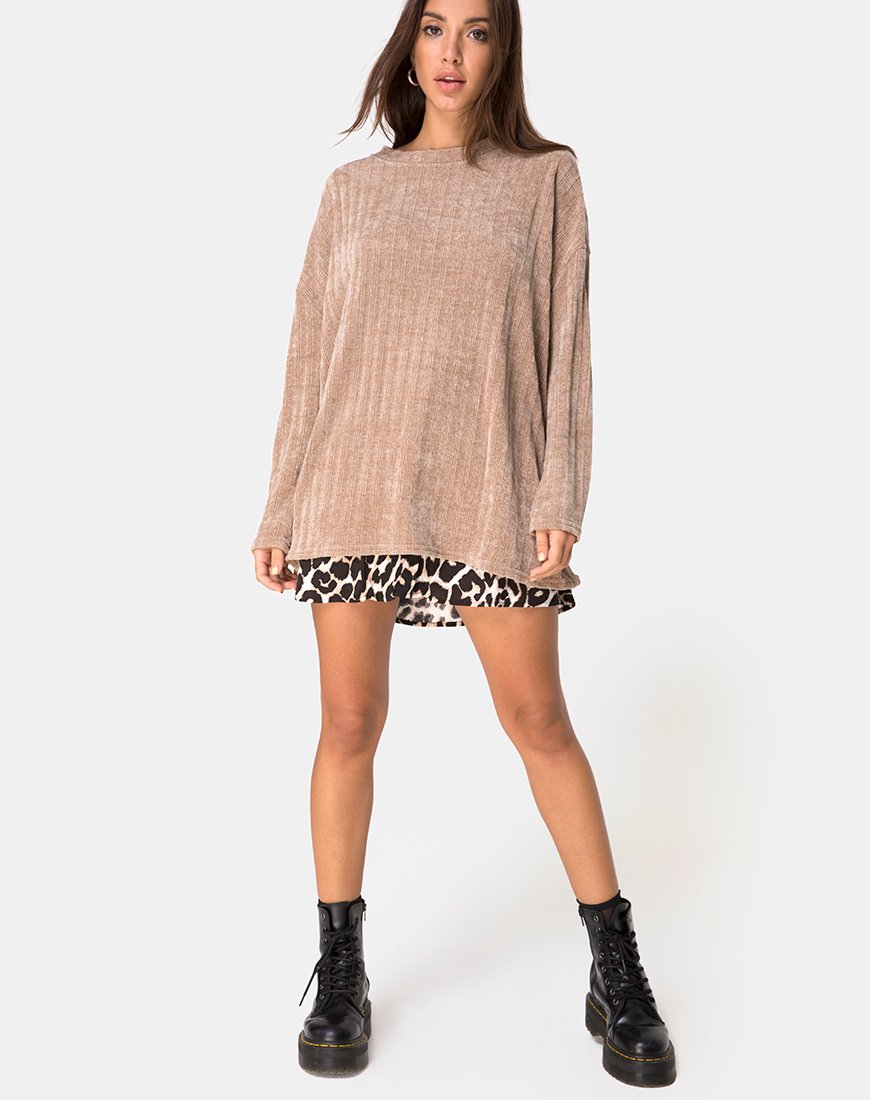 Trui voor vader in Chenille Tan