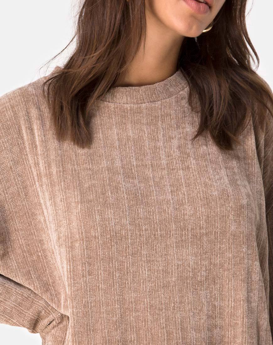 Afbeelding van Pap Trui in Chenille Tan