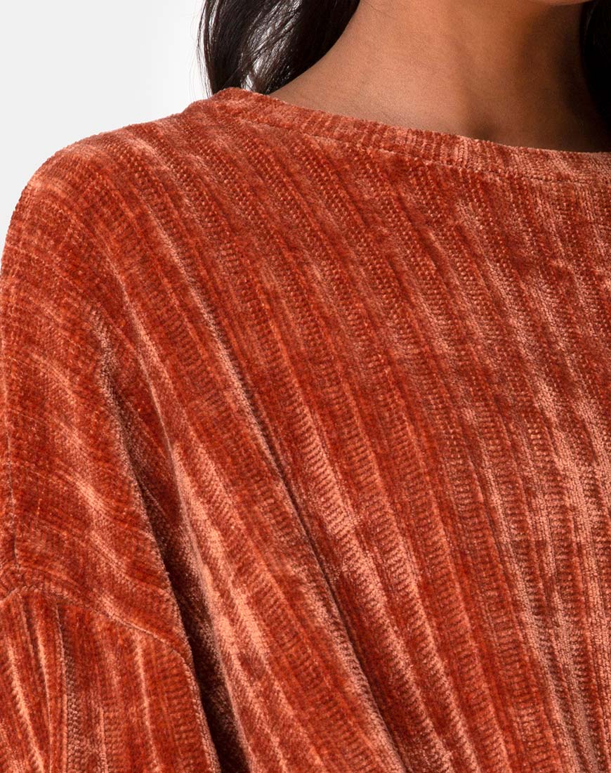 Afbeelding van Pap Trui in Chenille Rust