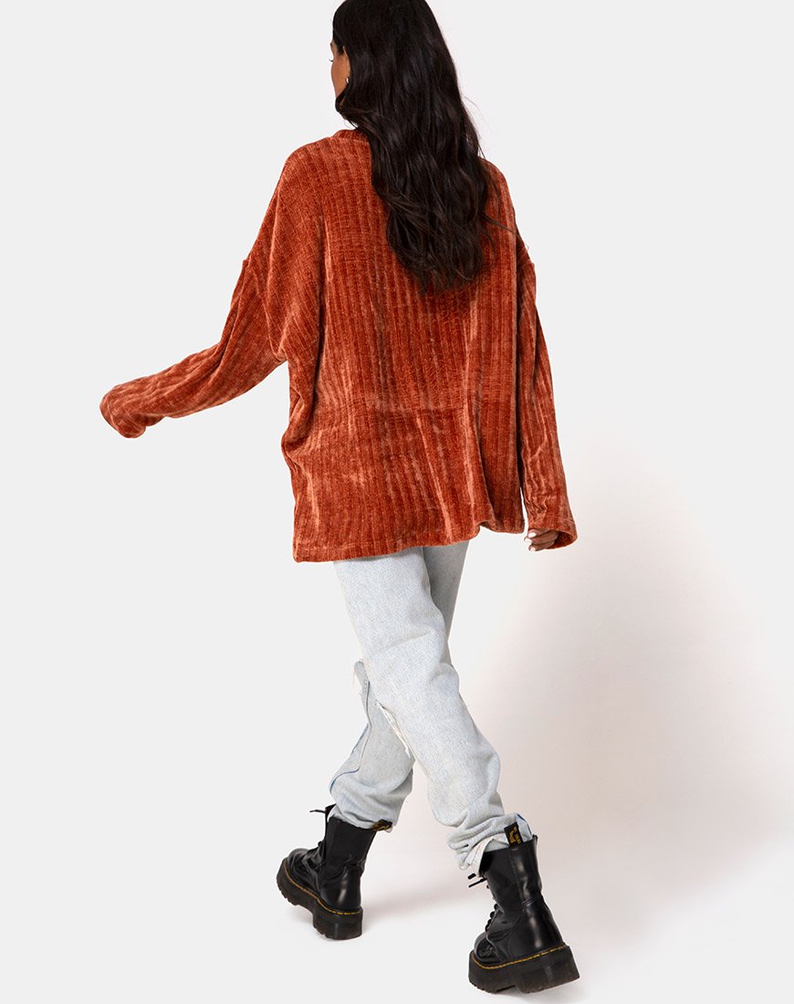 Afbeelding van Pap Trui in Chenille Rust