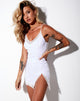 Afbeelding van Daisy Bodycon Jurk in Wit Daisy Embro Wit