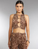 Afbeelding van MOTEL X IRIS Danica Crop Top in Animal Ripple Flock