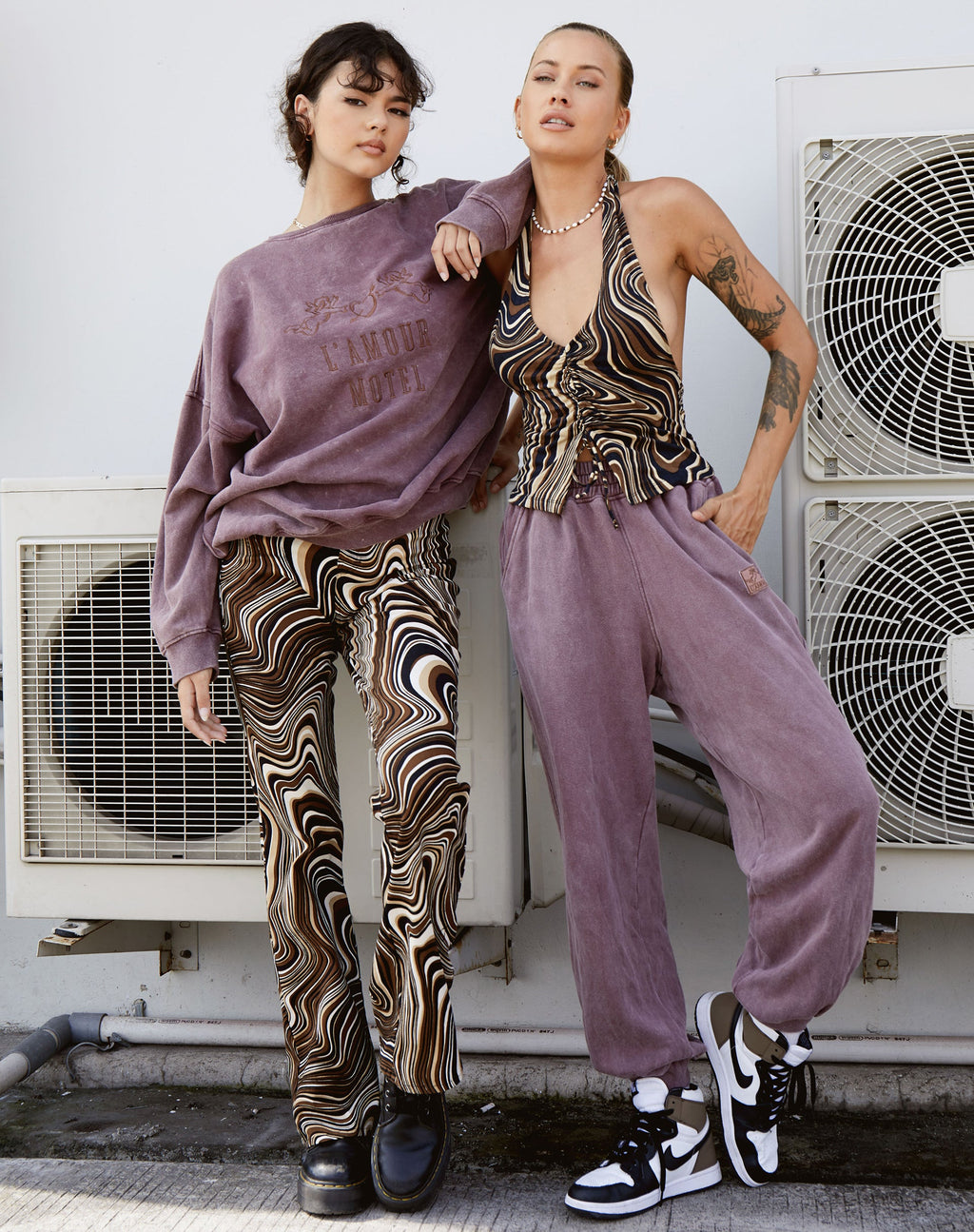 Roider Jogger in bruine was L'Amour Motel Label Embro