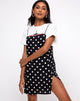 Afbeelding van Datista Slip Dress in 80s Polka Zwart