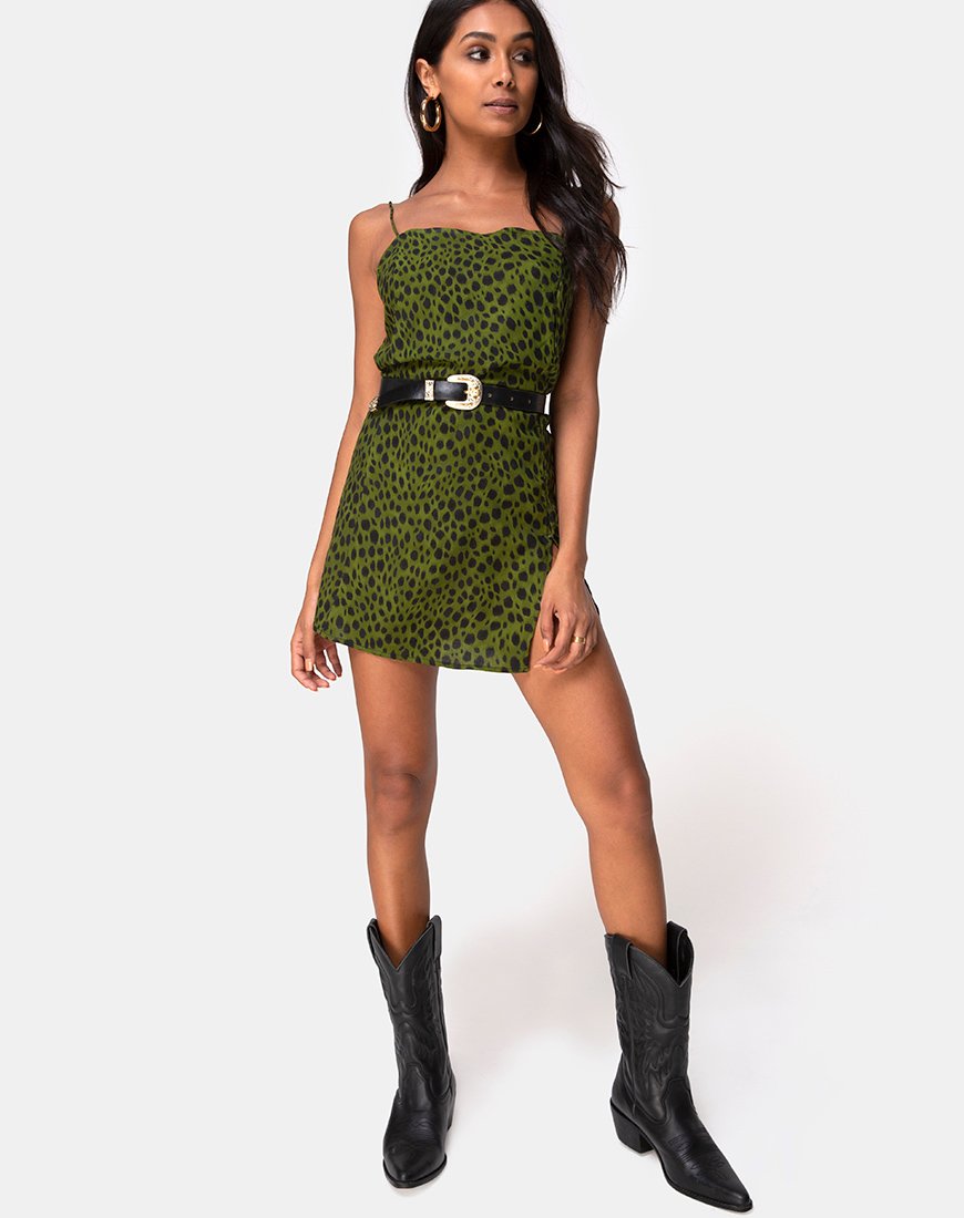 Afbeelding van Datista Jurk in Cheetah Khaki
