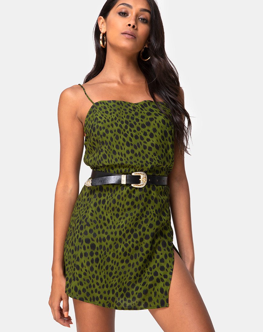Afbeelding van Datista Jurk in Cheetah Khaki