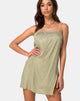 Afbeelding van Datista Slip Jurk in Satijn Ditsy Rose Sage