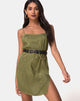 Afbeelding van Datista Jurk in Satijn Cheetah Khaki