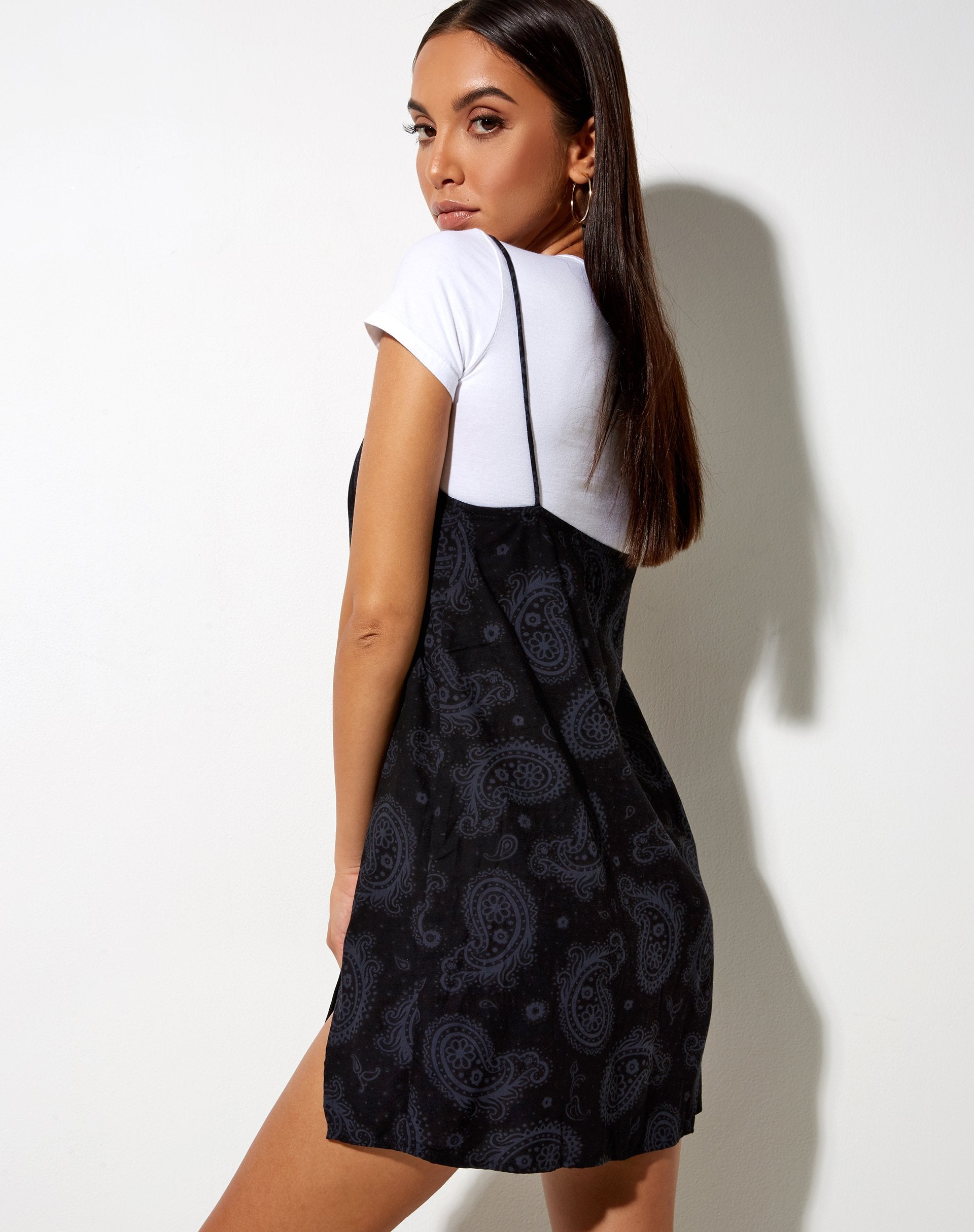Afbeelding van Datista Slip Dress in Perzische Nacht Zwart