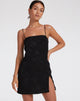 Afbeelding van Datista Slip Dress in Satin Rose Zwart