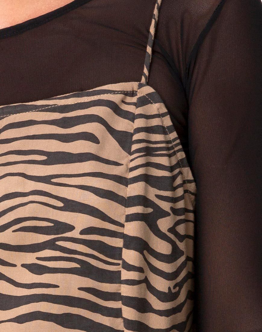 Afbeelding van Datista Jurk in 90s Zebra Taupe
