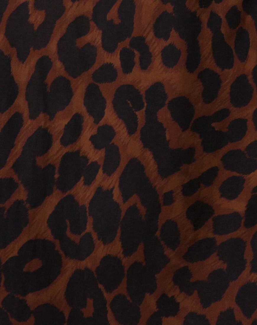Afbeelding van Datista Slip Dress in Oversize Jaguar Bruin