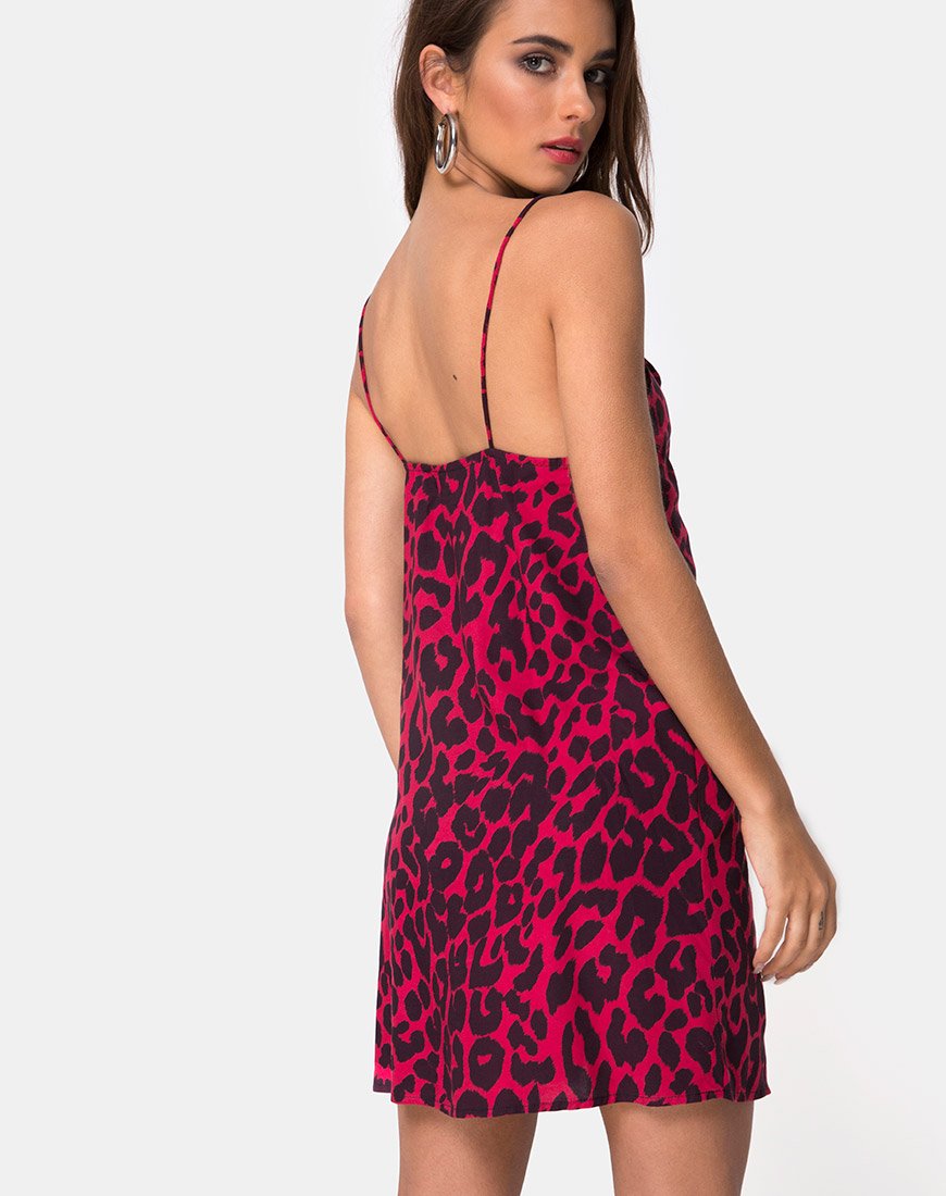 Afbeelding van Datista Jurk in Oversized Jaguar Rood