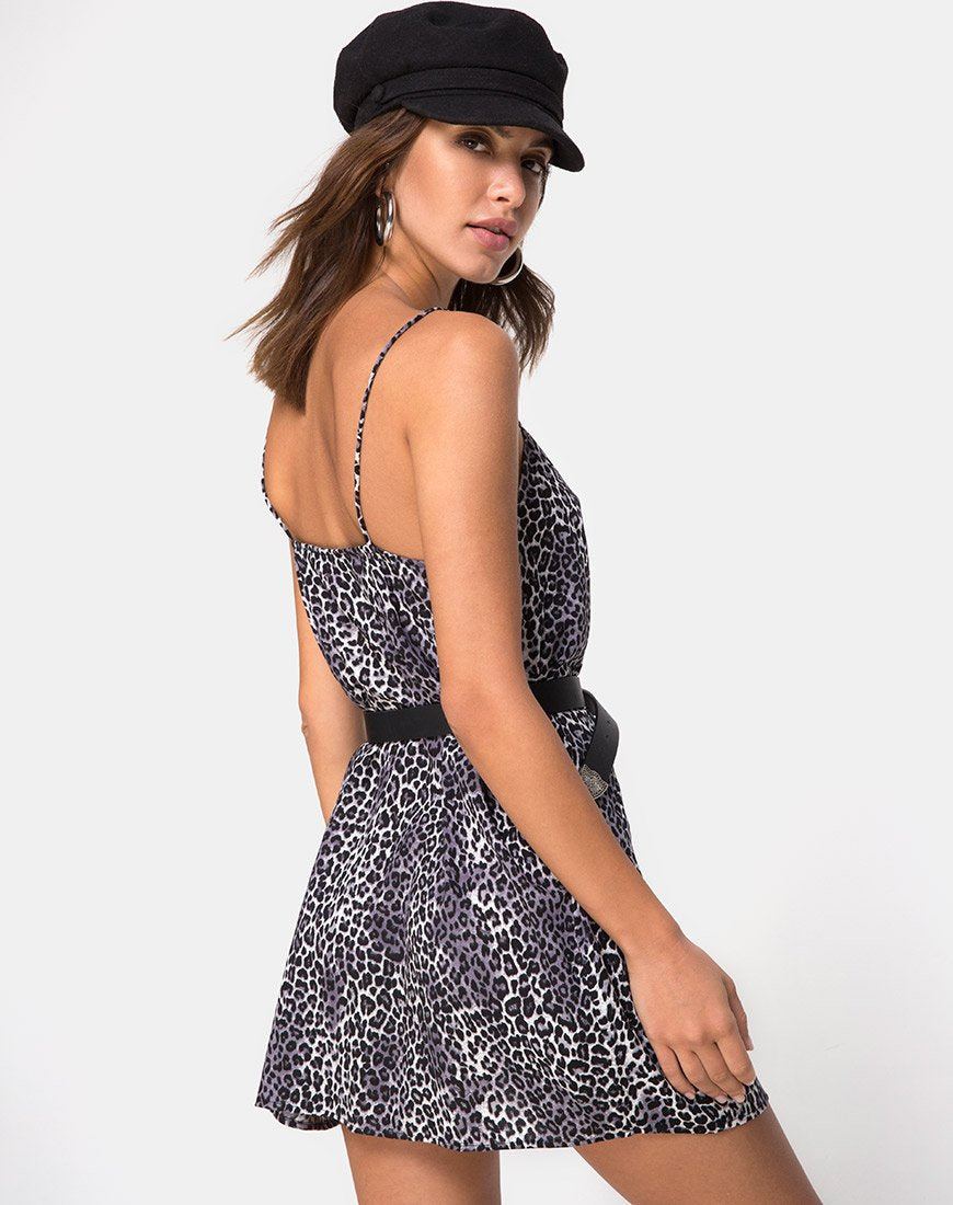 Afbeelding van Datista Slip Dress in Rar Leopard Grey