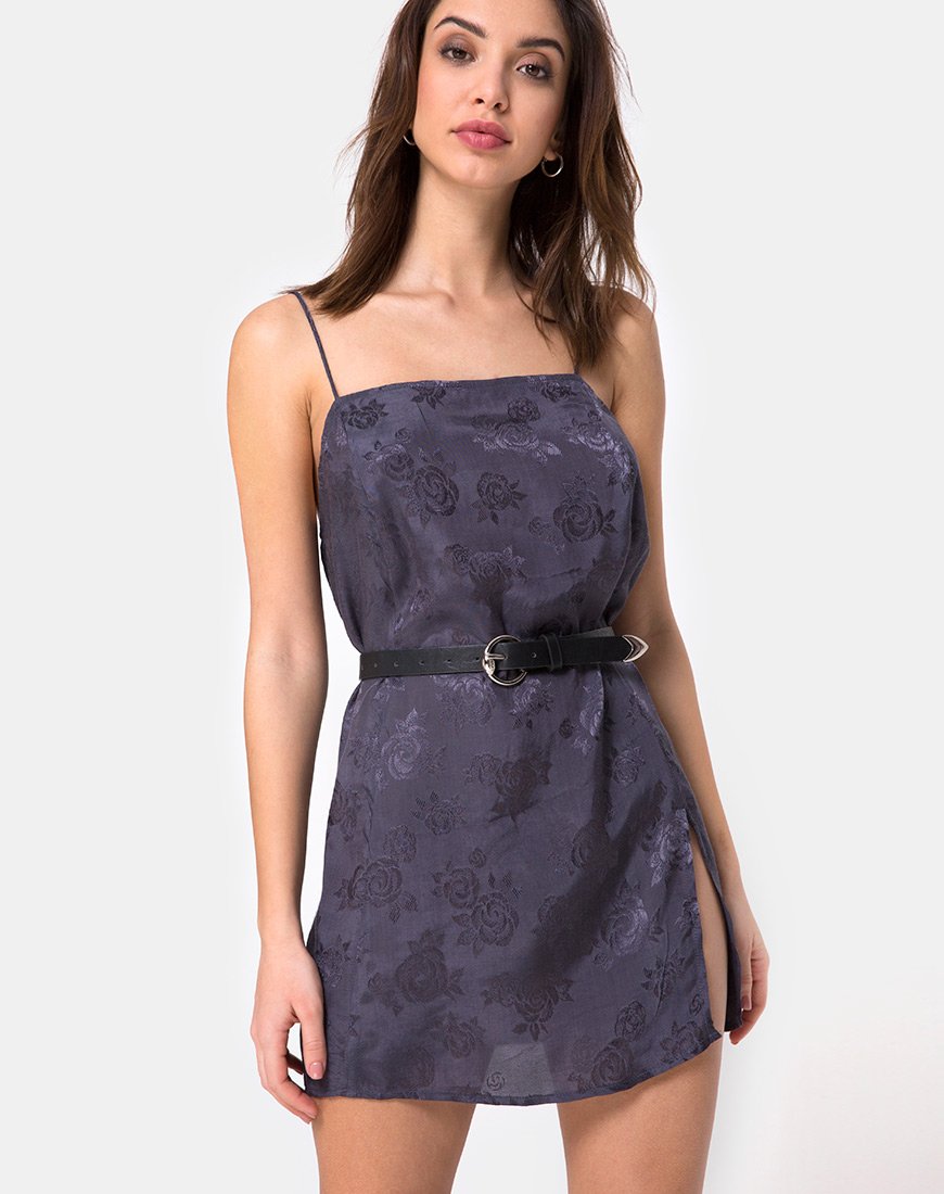 Afbeelding van Datista Slip Dress in Satin Rose Grey