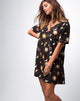 Afbeelding van Crosena Swing Dress in Zonnestelsel Zwart