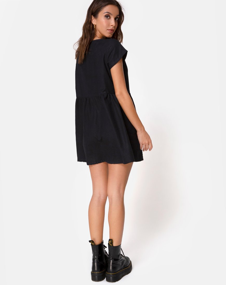 Afbeelding van Deira Babydoll Jurk in Zwart