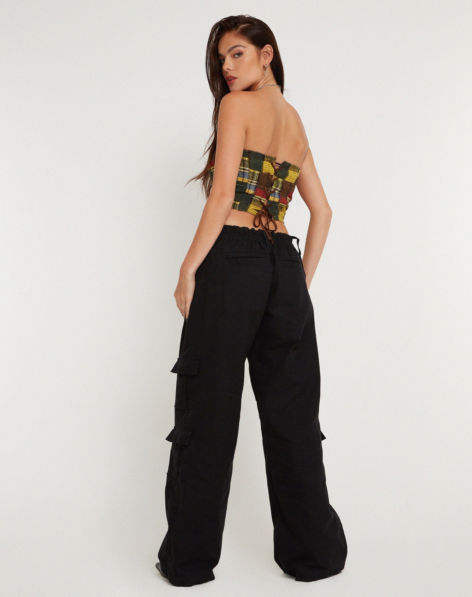 Afbeelding van Delny Bandeau Top in Mix Tartans