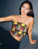 Afbeelding van Delny Bandeau Top in Mix Tartans
